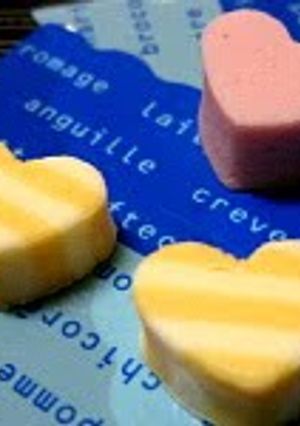 A picture of Cute Striped Cheese Hearts.