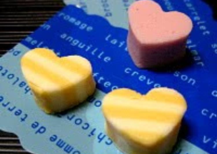 Recipe of Speedy Cute Striped Cheese Hearts