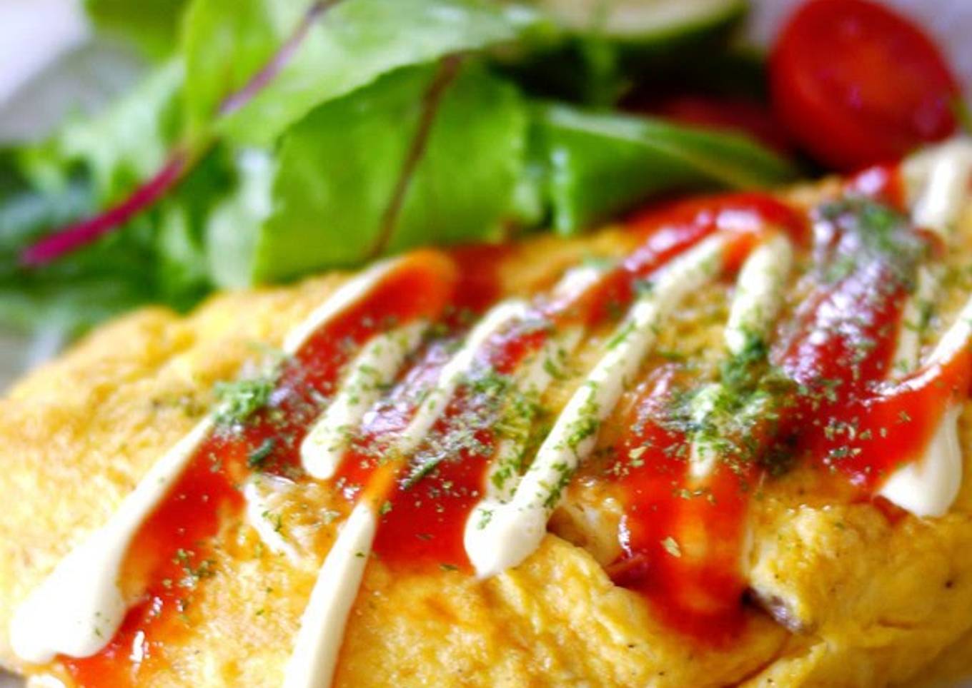 Ground Meat & Celery Leaf Omelet