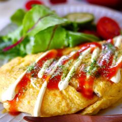 A picture of Ground Meat & Celery Leaf Omelet.