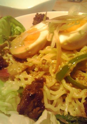 A picture of Ramen Salad with Sesame Dressing at Home.