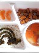 Bento anak sop baso sapi n orek tempe