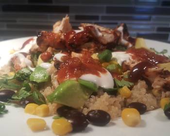 Unique Cuisine Bbq Chicken Quinoa Salad Savory Delicious