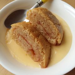 A picture of Vickys Jam Roly Poly, GF DF EF SF NF.