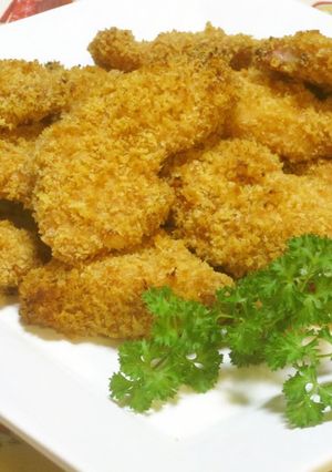 A picture of Non-fried Chicken Katsu Made in the Oven.