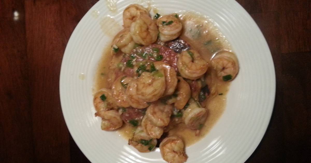 Cajun Shrimp with Corn Flapjacks Recipe by lesa.robertson Cookpad