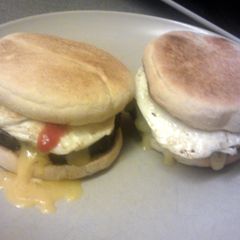 Mc breakfast muffin, available all day :-) A picture of Mc breakfast muffin, available all day :-).