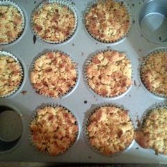 A picture of Toffee apple crumble cupcakes.