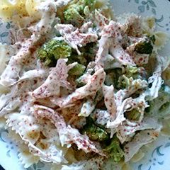 A picture of Spicy & Sour Fettuccine Alfredo w/ Chicken.