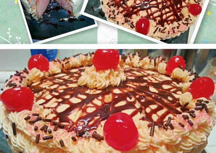 Cherry Chip Chocolate Drizzle Cake