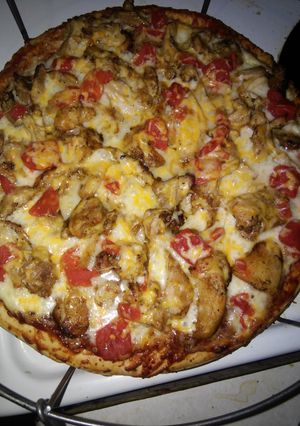 A picture of Easy and awesome homemade pizza.