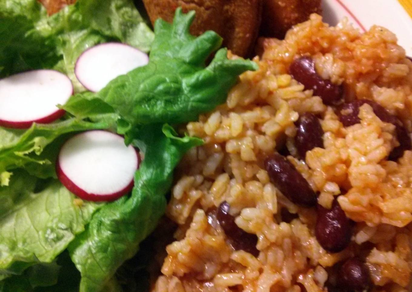sandra's simple rice with beans