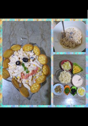A picture of Creamy pasta salad.