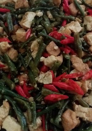 Foto resep Oseng tahu kacang panjang tanpa penyedap rasa