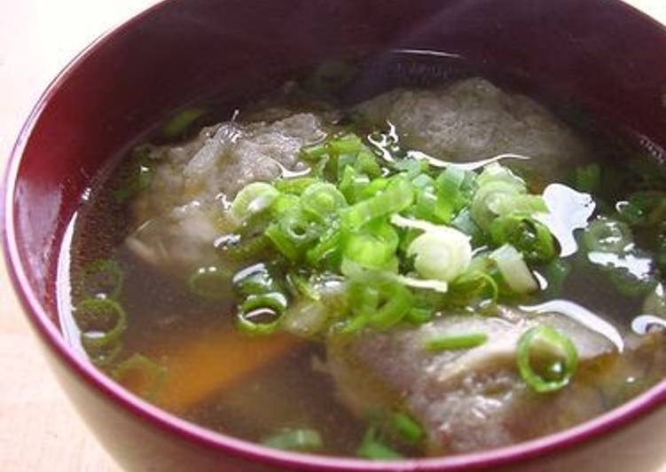 Step-by-Step Guide to Make Favorite Kenchin Soup with Fluffy Tsumire (Fish Meatballs)