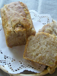 A picture of Banana Pound Cake made with Rice Flour.