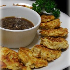 Vegetarian Tofu and Burdock Root Burgers A picture of Vegetarian Tofu and Burdock Root Burgers.