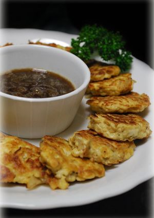 A picture of Vegetarian Tofu and Burdock Root Burgers.