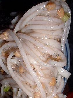A picture of Refreshing! Slippery! Umeboshi-Natto Soba Noodles.