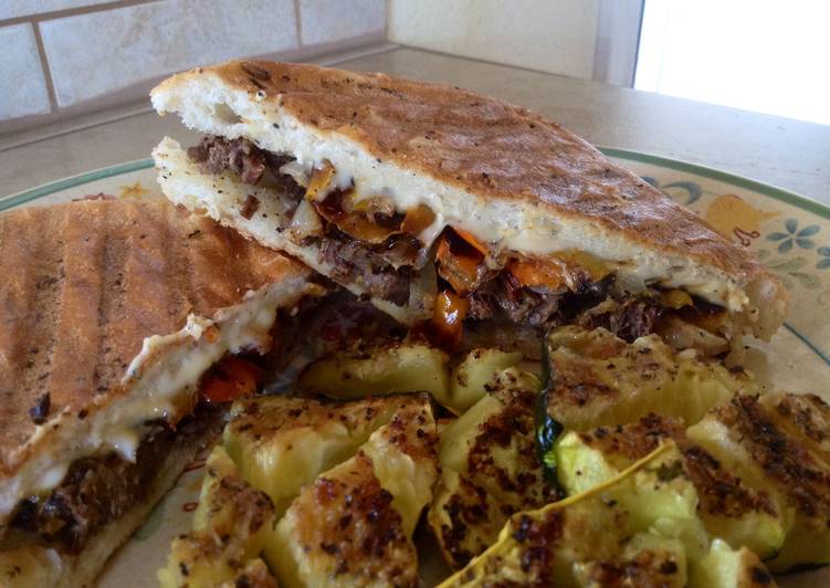 Steps to Prepare Speedy Philly CheezeSteak Panini