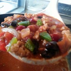 A picture of skye's spicy 3 bean chili.