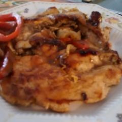A picture of Semi spicy teriyaki chicken breasts.