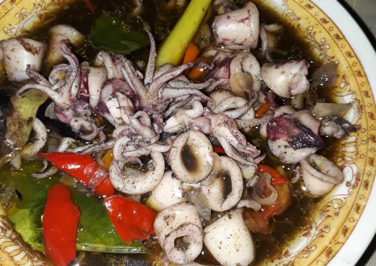 Cumi masak hitam lezat