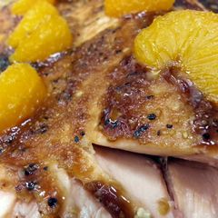 A picture of Hoisin Baked Salmon w/ Mandarin.
