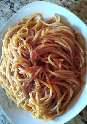 صورة لوصفة معكرونة بصلصة البندورة