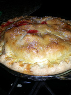 A picture of Grandma Norma's Red Hot Apple Pie.