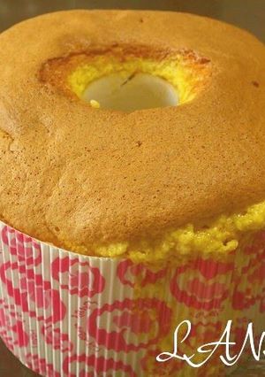 A picture of Passionfruit Orange Chiffon Cake.