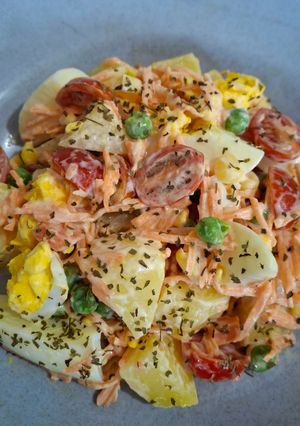 Foto resep Salad Kentang dengan Telur dan Sayuran Campur (Potato Salad with Egg and Mix vegetable)