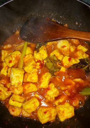 Foto resep Sambal udang plus tahu mantul