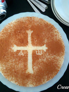 Una foto de Tarta de arroz con leche asturiano