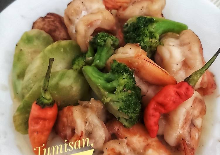 Resep 👩‍🍳Tumisan, Udang tumis brokoli.👩‍🍳 yang Lezat Sekali