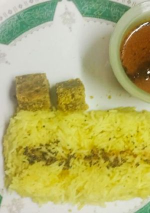 A picture of Gola bhaat.