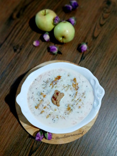 عکسی از دستور اوتمیل سیب و دانه چیا (رژیمی)