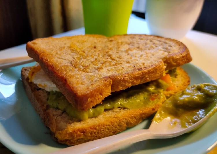 Guacamole Avocado Toasted Sandwich