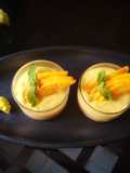 Mini mango cheese cake shots