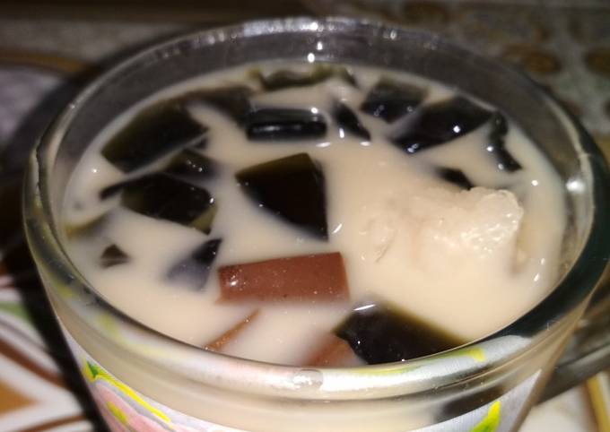 Cara membuat Es susu coklat nutrijel cincau #BikinRamadhanBerkesan #4