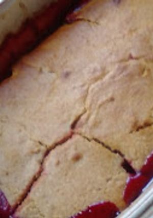 Una foto de Crumble de fresas