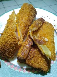 Foto resep Roti goreng isi keju &sosis