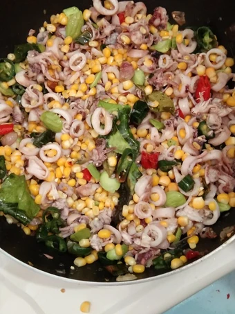 Cara Gampang Membikin Resep  Tumis Cumi Asin Jagung manis yang Menggugah Selera, Menggugah Selera
