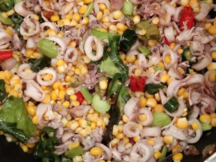 Cara Gampang Membikin Resep  Tumis Cumi Asin Jagung manis yang Menggugah Selera, Menggugah Selera