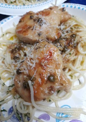 A picture of Chicken Piccata.