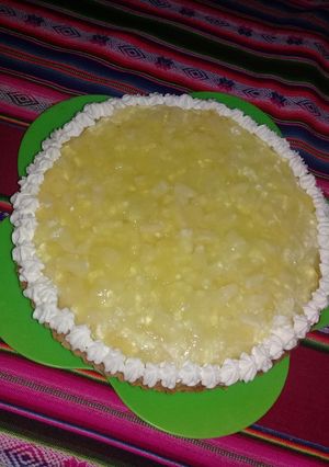Una foto de Tarta de ananá!♡ súper rica y fácil de hacer!!