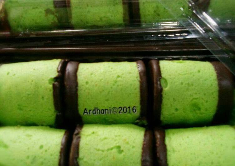 Cake Pandan Pisang Coklat