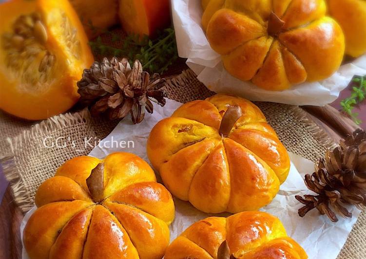 Resep masakan Pumpkin Buns ~ Roti Labu Kuning 🎃 | Resep Bumbu Pumpkin Buns ~ Roti Labu Kuning 🎃 Yang Mudah Dan Praktis