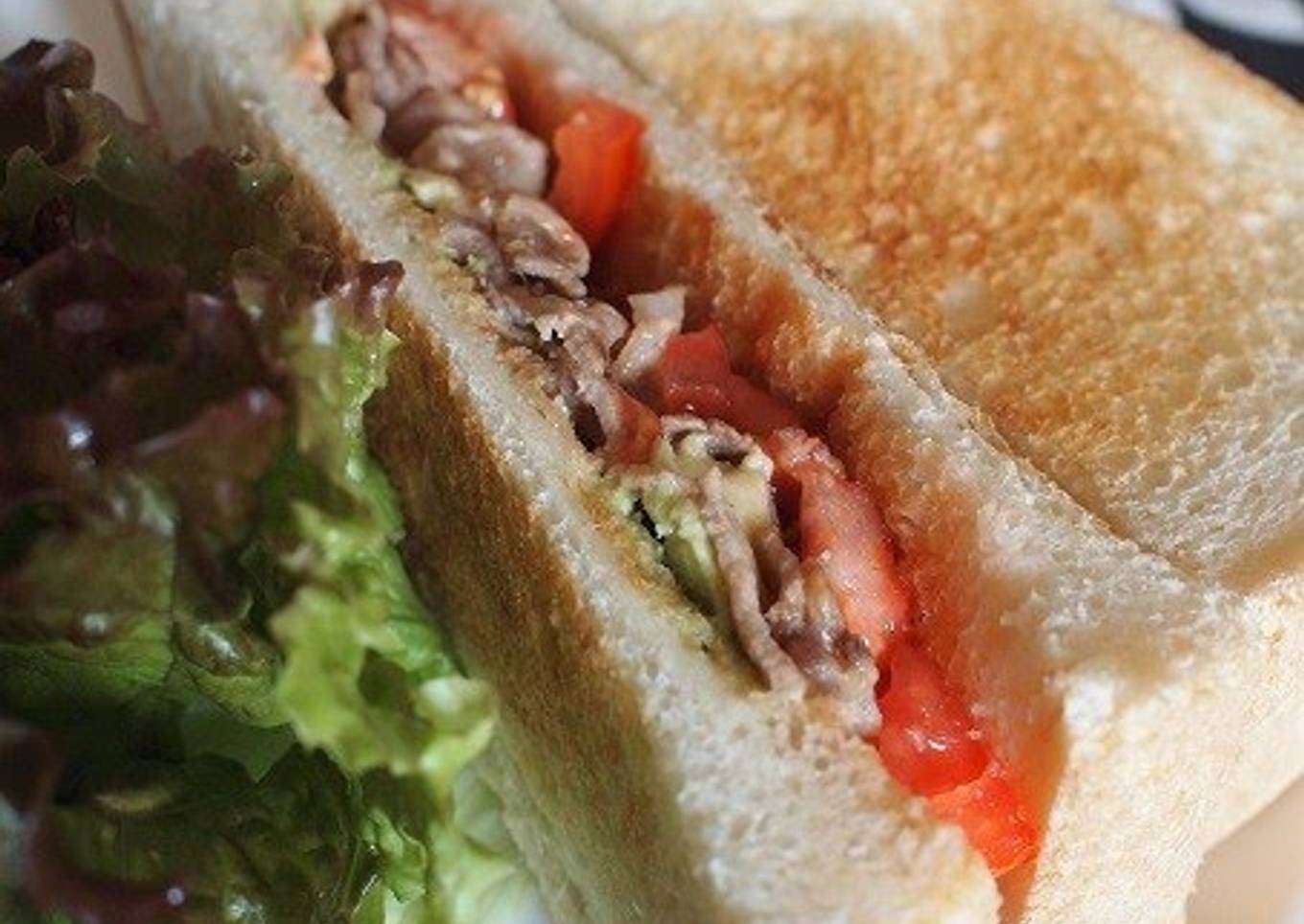 Avocado and Pork Sandwich