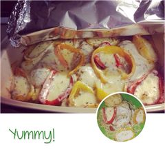 A picture of Cheesy Pepper Chicken Breasts.